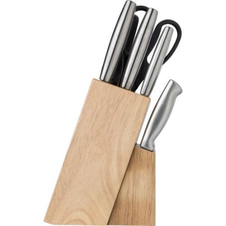 Set de 11 Couteaux Personnalisés Économiques - Lucille Matières : bois Couleurs : brun goodies publicitaire événementiel