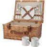 Panier pique-nique en osier personnalisé pratique pour 2 personnes - Effie Matières : bois Couleurs : brun personnalisable avec 
