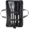 Set de barbecue  dans une pochette personnalisée - Priscilla Matières : non tissé Couleurs : argenté cadeau entreprise pas cher