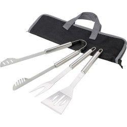 Set de barbecue  dans une pochette personnalisée - Priscilla Matières : non tissé Couleurs : argenté impression haute définition