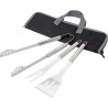 Set de barbecue  dans une pochette personnalisée - Priscilla Matières : non tissé Couleurs : argenté impression haute définition