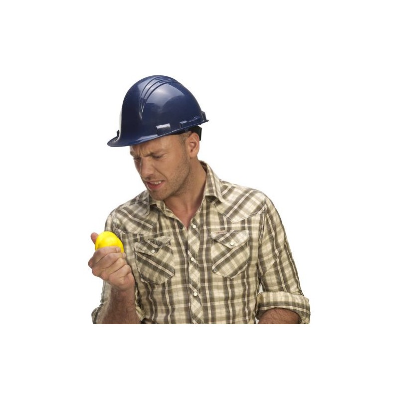 Casque de chantier anti-stress publicitaire Philip Matières : plastique Couleurs : jaune goodies publicitaire événementiel