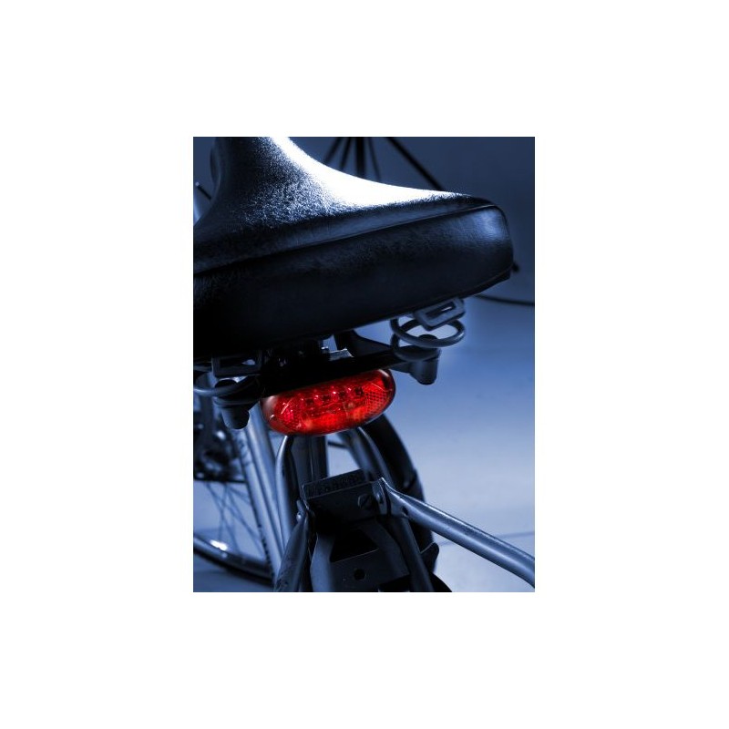 Lampes à vélo personnalisées offrant sécurité et visibilité - Jordy Matières : caoutchouc Couleurs : multicolore marquage laser 