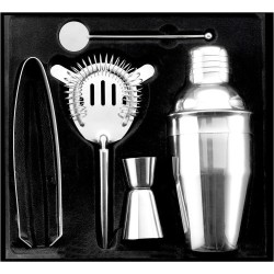 Set de 5 pièces d'accessoires de bar shaker premium personnalisé Natalina Matières : acier inoxydable Couleurs : argenté 2