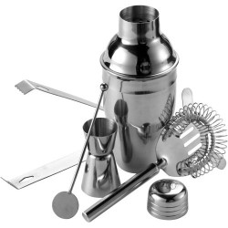 Set de 5 pièces d'accessoires de bar shaker premium personnalisé Natalina Matières : acier inoxydable Couleurs : argenté cadeau 
