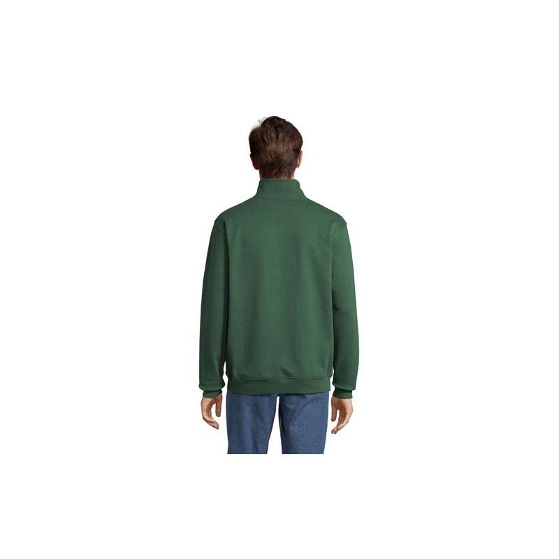 Sweat Zip Col Confortable et Éthique Personnalisé - Conrad Taille textile : XL Couleurs : vert bouteille accessoire événementiel
