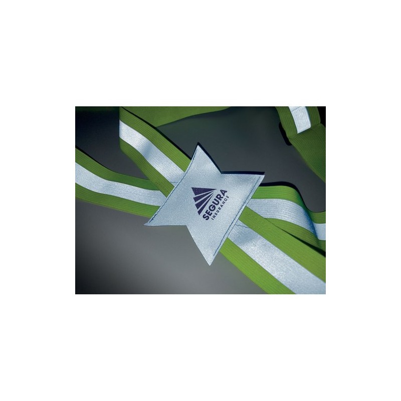 Bretelles de sécurité réfléchissantes personnalisées pas cher ALLVISIBLE Matières : PET Couleurs : vert fluo marquage laser ultr