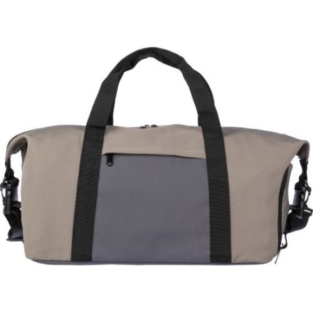 Sac de sport personnalisé en polyester pas cher - Ines Matières : polyester Couleurs : taupe