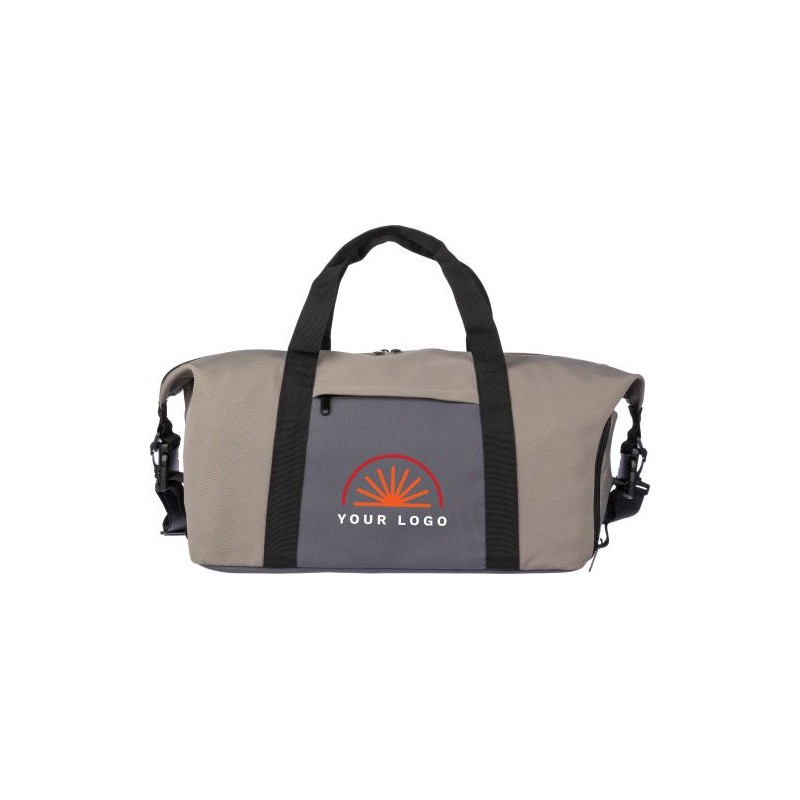 Sac de sport personnalisé en polyester pas cher - Ines Matières : polyester Couleurs : taupe goodies publicitaire événementiel