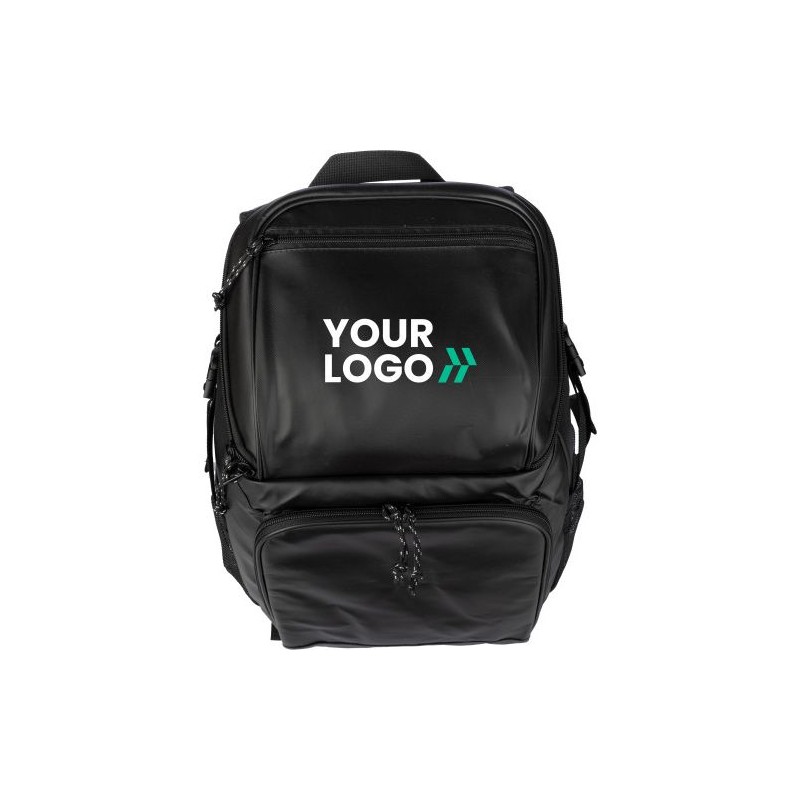 Sac à dos isotherme personnalisé en polyester pas cher - Vanessa Matières : polyester Couleurs : noir marquage laser ultra préci