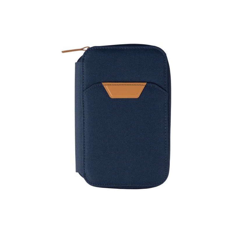 Pochette de voyage  en rPET - Susanne Matières : nylon Couleurs : bleu marquage laser ultra précis