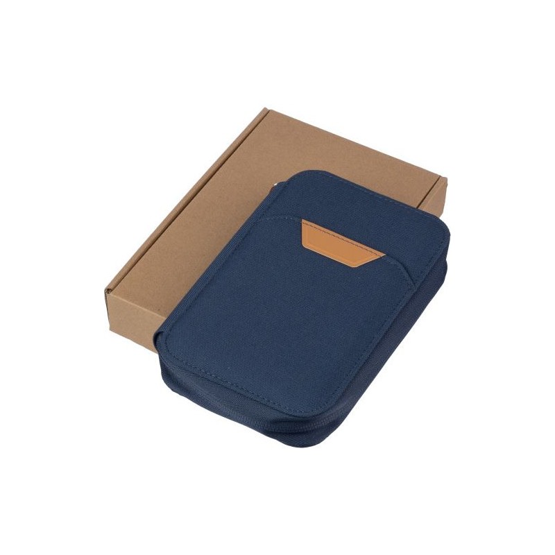 Pochette de voyage  en rPET - Susanne Matières : nylon Couleurs : bleu goodies publicitaire durable