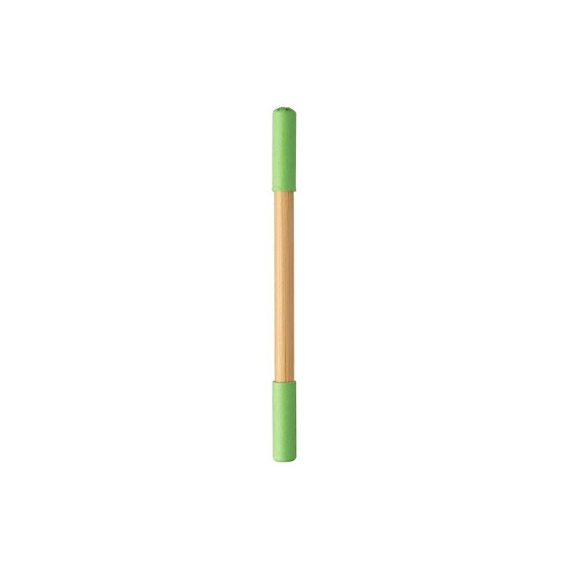 Crayon et Stylo Éco-responsables en Bambou Pratique Personnalisée Wolfgang Matières : bambou Couleurs : rouge personnalisation r