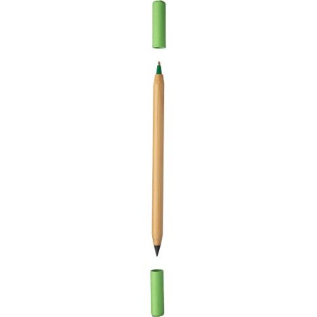 Crayon et Stylo Éco-responsables en Bambou Pratique Personnalisée Wolfgang Matières : bambou Couleurs : rouge cadeau client orig