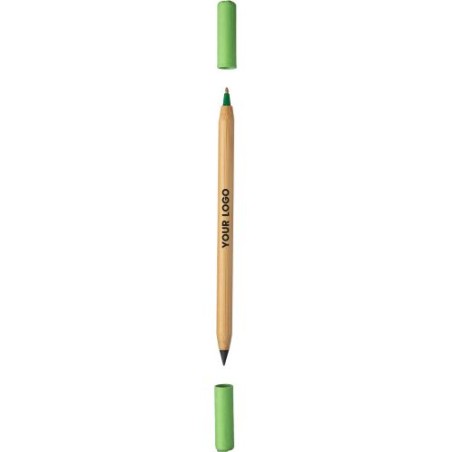 Crayon et Stylo Éco-responsables en Bambou Pratique Personnalisée Wolfgang Matières : bambou Couleurs : rouge objet promo petit 