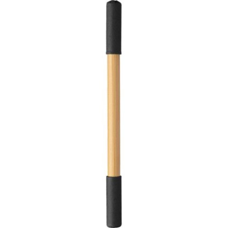 Crayon et Stylo Éco-responsables en Bambou Pratique Personnalisée Wolfgang Matières : bambou Couleurs : noir impression haute dé