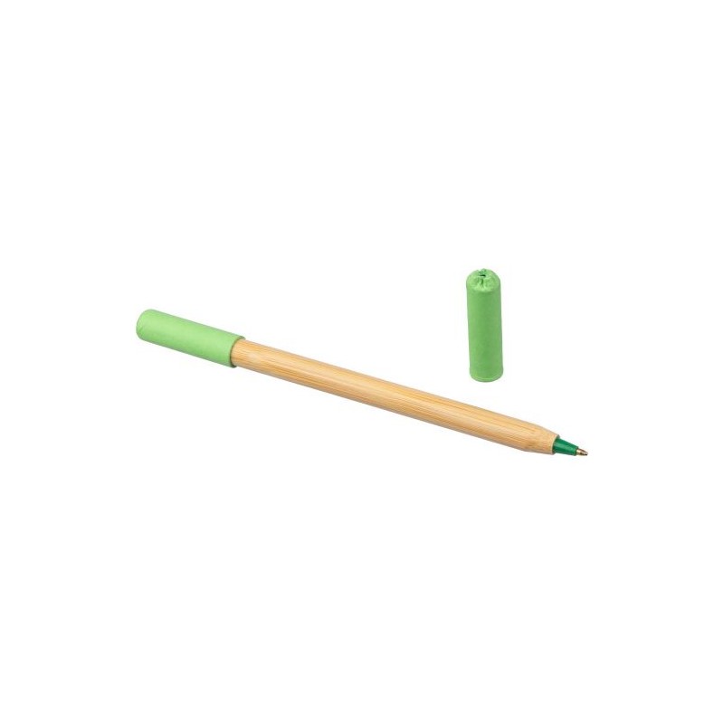 Crayon et Stylo Éco-responsables en Bambou Pratique Personnalisée Wolfgang Matières : bambou Couleurs : noir impression logo hau