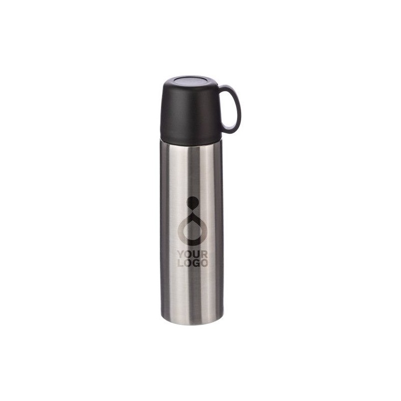 Bouteille isotherme personnalisée en acier inoxydable de 500 ml - Jan Matières : acier inoxydable Couleurs : argenté marquage la