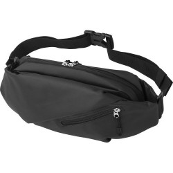 Sac banane déperlant en polyester 600D personnalisé - Bria Matières : polyester Couleurs : noir cadeau entreprise pas cher