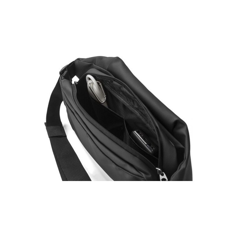 Sac banane déperlant en polyester 600D personnalisé - Bria Matières : polyester Couleurs : noir objet promotionnel éco-responsab
