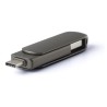 Clé USB 3.0 Twist Personnalisée 64 Go - Harlow Matières : alliage de zinc Couleurs : argenté goodies publicitaire événementiel