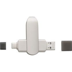 Clé USB 3.0 Twist Personnalisée 64 Go - Harlow Matières : alliage de zinc Couleurs : argenté livraison express 24h 48h