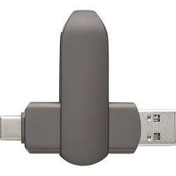 Clé USB 3.0 Twist Personnalisée 64 Go - Harlow Matières : alliage de zinc Couleurs : argenté accessoire événementiel unique