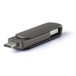 Clé USB 3.0 Twist Personnalisée 64 Go - Harlow Matières : alliage de zinc Couleurs : gun cadeau entreprise pas cher