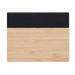 Bloc-notes adhésif personnalisé en bambou pas cher VISIONBAM Matières : bambou Couleurs : noir goodies publicitaire événementiel
