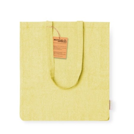 Sac Éco-responsable Personnalisé de Shopping Bestla Matières : coton recyclé Couleurs : jaune impression haute définition