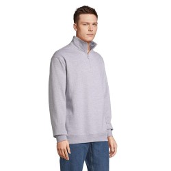 Sweat Zip Col Confortable et Éthique Personnalisé - Conrad Taille textile : 3XL Couleurs : gris chiné goodies entreprise design