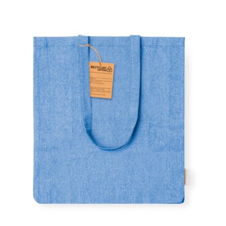 Sac Éco-responsable Personnalisé de Shopping Bestla Matières : coton recyclé Couleurs : noir marquage couleur éclatante