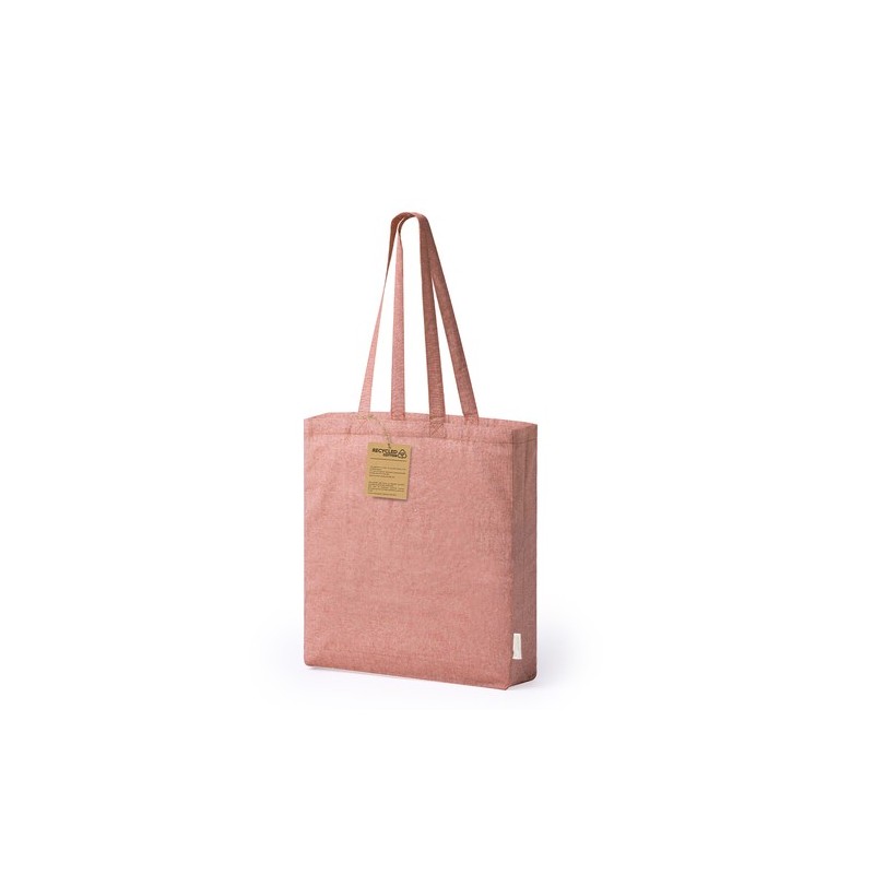 Sac Éco-responsable Personnalisé de Shopping Bestla Matières : coton recyclé Couleurs : rouge goodies publicitaire événementiel