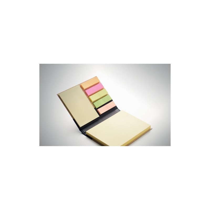 Bloc-notes adhésif personnalisé en bambou pas cher VISIONBAM Matières : bambou Couleurs : noir marquage laser ultra précis