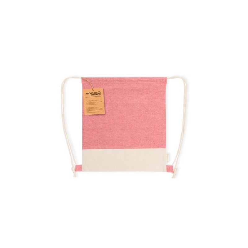 Sac à Dos Éco-responsable Personnalisable Vexira Matières : coton recyclé Couleurs : rouge