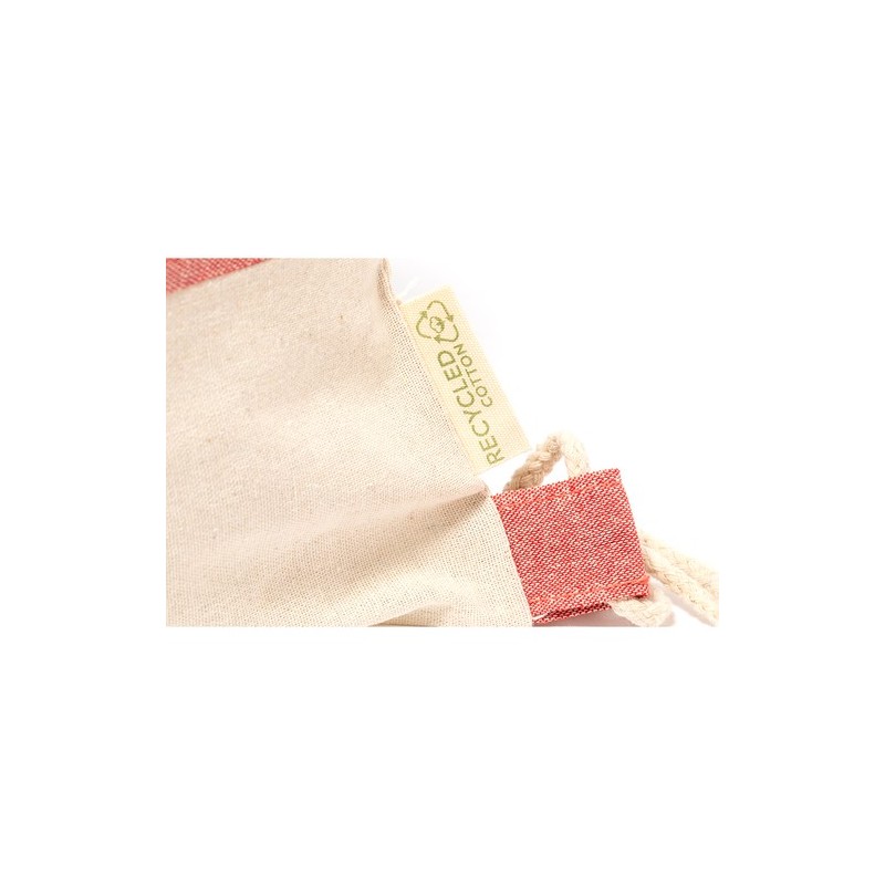 Sac à Dos Éco-responsable Personnalisable Vexira Matières : coton recyclé Couleurs : rouge objet publicitaire robuste
