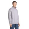 Sweat Zip Col Confortable et Éthique Personnalisé - Conrad Taille textile : S Couleurs : gris chiné objet promotionnel éco-respo