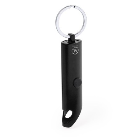 Porte-Clés Éco-responsable Personnalisé avec Lampe Kushing Matières : aluminium recyclé  Couleurs : vert marquage laser ultra pr