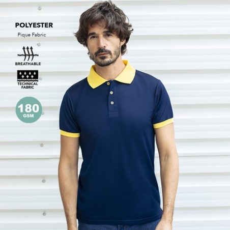 Polo publicitaire personnalisé Tecnic Rebon Matières : polyester Taille textile : XL Couleurs : blanc accessoire événementiel un