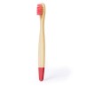 Brosse à Dents Éco-responsable et Personnalisée Amusante - Becu Matières : bambou Couleurs : rouge impression haute définition