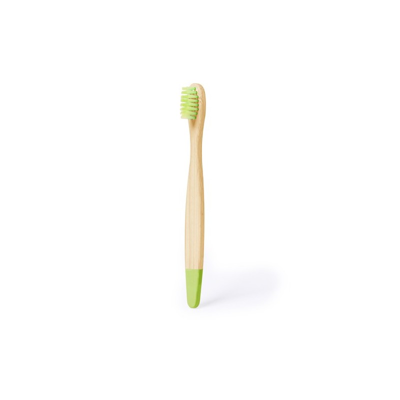 Brosse à Dents Éco-responsable et Personnalisée Amusante - Becu Matières : bambou Couleurs : vert personnalisable avec votre log