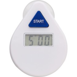 Minuteur digital personnalisé en ABS pour douche - Kendrick Matières : fer Couleurs : blanc cadeau entreprise pas cher