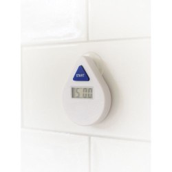 Minuteur digital personnalisé en ABS pour douche - Kendrick Matières : fer Couleurs : blanc goodies publicitaire événementiel