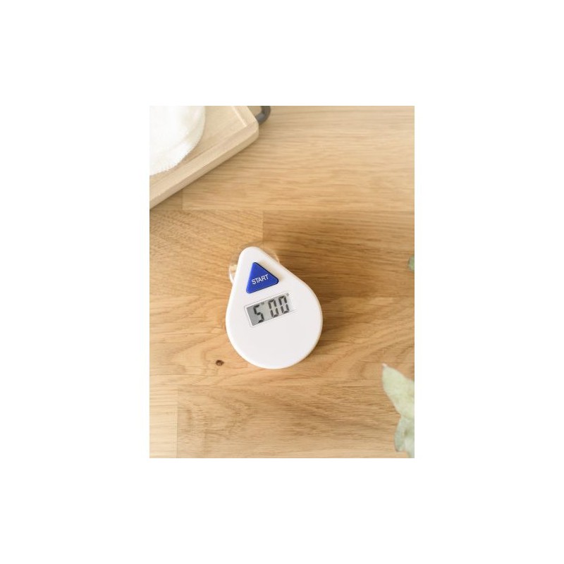 Minuteur digital personnalisé en ABS pour douche - Kendrick Matières : fer Couleurs : blanc marquage laser ultra précis