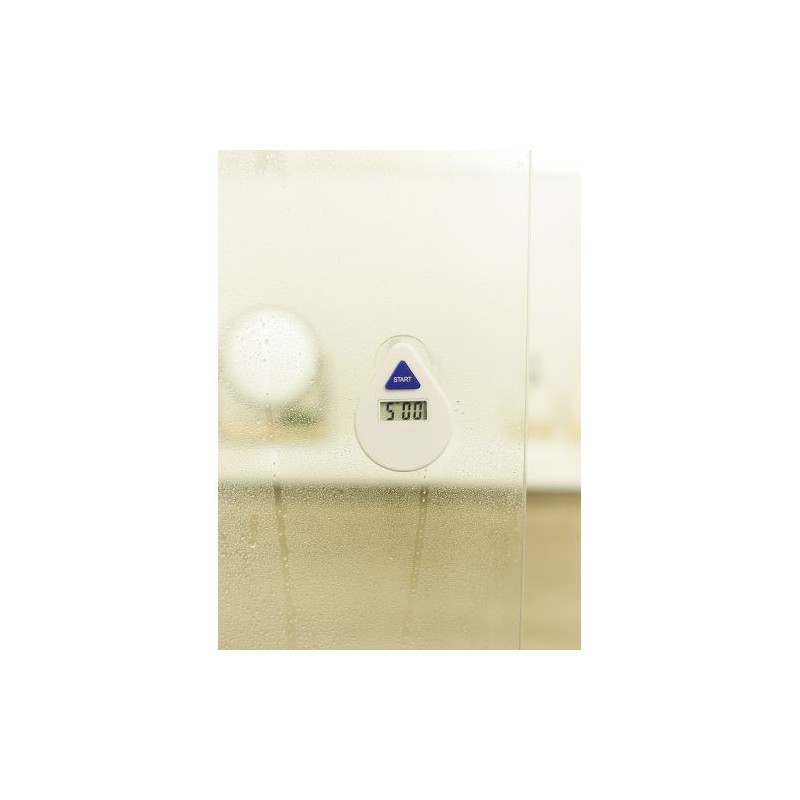 Minuteur digital personnalisé en ABS pour douche - Kendrick Matières : fer Couleurs : blanc livraison express 24h 48h
