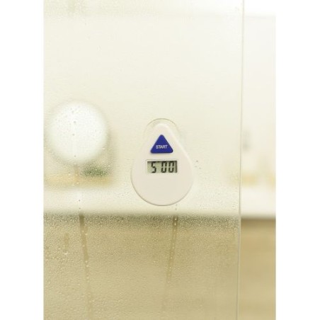 Minuteur digital personnalisé en ABS pour douche - Kendrick Matières : fer Couleurs : blanc livraison express 24h 48h