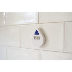 Minuteur digital personnalisé en ABS pour douche - Kendrick Matières : fer Couleurs : blanc objet promotionnel éco-responsable