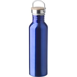 Bouteille Isotherme Personnalisée en Acier Inoxydable de 700 ml - Poppy Matières : bambou Couleurs : argenté personnalisation ra