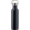 Bouteille Isotherme Personnalisée en Acier Inoxydable de 700 ml - Poppy Matières : bambou Couleurs : noir goodies publicitaire é