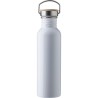 Bouteille Isotherme Personnalisée en Acier Inoxydable de 700 ml - Poppy Matières : bambou Couleurs : blanc cadeau entreprise pas